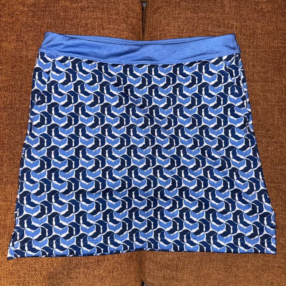 Vineyard Vines Blue Patterned Mini Skirt